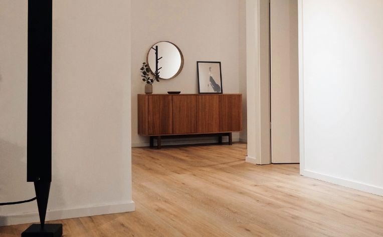 Light Luxury Vinyl Flooring Home Hallway